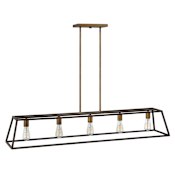 Hinkley Lighting Fulton 5 Light 50" Wide Open Frame Linear Chandelier Bronze