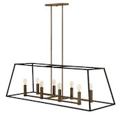 Hinkley Lighting Fulton 8 Light 48" Wide Linear Chandelier Bronze