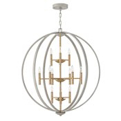 Hinkley Lighting Euclid 12 Light 41" Tall Chandelier Cement Gray