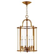 Hinkley Lighting 6 Light Full Sized Foyer Pendant from the Gentry Collection Heirloom Brass