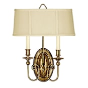 Hinkley Lighting 2 Light ADA Compliant 18" Height Indoor Double Sconce Wall Sconce from the Cambridge Collection Burnished Brass
