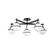 Hinkley Lighting Hollis 5 Light 32" Wide Semi-Flush Ceiling Fixture Black