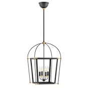 Hinkley Lighting Selby 4 Light 16" Wide Taper Candle Chandelier Black
