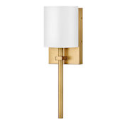 Hinkley Lighting Avenue 5-1/2" Wide Galerie Integrated LED Wall Sconce with White Acrylic Shade Heritage Brass
