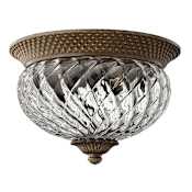 Hinkley Lighting 2 Light Indoor Flush Mount Ceiling Fixture from the Plantation Collection Pearl Bronze