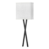 Hinkley Lighting Axis 28" Wide Galerie Integrated LED Wall Sconce with Off White Linen Shade Black