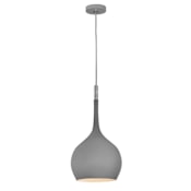 Hinkley Lighting Ziggy Single Light 12" Wide Pendant Matte Gray