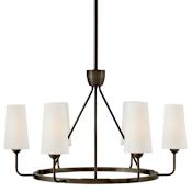 Hinkley Lighting Lewis 6 Light 29" Wide Ring Chandelier Black Oxide