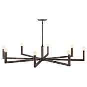 Hinkley Lighting Ezra 50" Wide 8 Light Chandelier Black Oxide