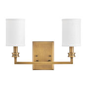 Hinkley Lighting Moore 2 Light 11" Tall Wall Sconce Heritage Brass