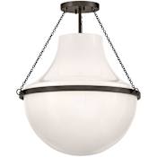 Hinkley Lighting Collins 20" Wide Semi-Flush Ceiling Fixture Black Oxide