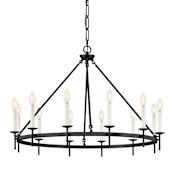Hinkley Lighting Copley 12 Light 36" Wide Taper Candle Style Chandelier Black