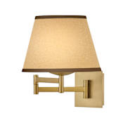 Hinkley Lighting Sonia 14" Tall Wall Sconce Lacquered Brass / Light Beige