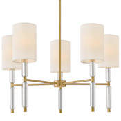 Hinkley Lighting Anika 5 Light 28" Wide LED Chandelier Lacquered Brass