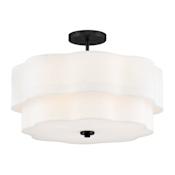 Hinkley Lighting Gwen 4 Light 20" Wide Semi-Flush Ceiling Fixture Black