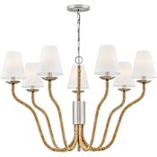 Hinkley Lighting Harwich 7 Light 40" Wide LED Chandelier Polished Nickel / Natural