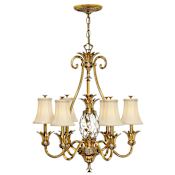 Hinkley Lighting Plantation 7 Light 1 Tier Chandelier Burnished Brass
