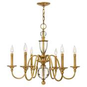 Hinkley Lighting 6 Light 1 Tier Candle Style Chandelier from the Eleanor Collection Heritage Brass
