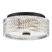 Hinkley Lighting Elle 2 Light 12" Wide Flush Mount Drum Ceiling Fixture Black