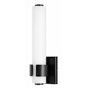 Hinkley Lighting Aiden 14" Tall ADA LED Bathroom Sconce with Etched Glass Shade Black