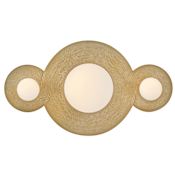 Hinkley Lighting Rhea 3 Light 10" Wide LED Vanity Strip with Etched Opal Glass Shades Heritage Brass