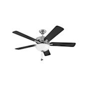 Hinkley Lighting Metro Illuminated 52" Indoor 5 Blade Ceiling Fan with Light Kit Included Brushed Nickel