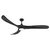 Hinkley Lighting Swell 72" 3 Blade Indoor Smart LED Ceiling Fan with HIRO Control Matte Black