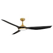 Hinkley Lighting Talan 64" 3 Blade Indoor LED Ceiling Fan Heritage Brass / Matte Black