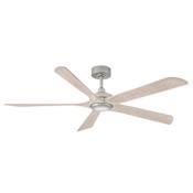 Hinkley Lighting Layton 5 Blade Indoor Smart LED Ceiling Fan Brushed Nickel / Bleached Ashwood