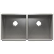 Home Refinements by Julien Urbanedge 38-1/2" x 19-1/2" Undermount Double Basin Stainless Steel Kitchen Sink Stainless Steel