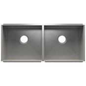 Home Refinements by Julien Urbanedge 38-1/2" Undermount Double Basin Stainless Steel Kitchen Sink Stainless Steel