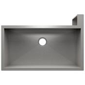 Home Refinements by Julien Social Corner 37-1/2" Undermount Single Basin Stainless Steel Kitchen Sink with Right Corner Apron Stainless Steel