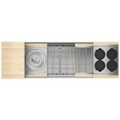 Home Refinements by Julien Smart Station 61-1/2" x 19-5/8" Undermount Single Basin Stainless Steel Kitchen Sink with Basin Rack, Colander, Cutting Board and Drain Board Stainless Steel