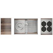 Home Refinements by Julien Smart Station 28-1/2" Undermount Single Basin Stainless Steel Kitchen Sink with Basin Rack, Colander, Cutting Board and Drain Board Stainless Steel