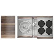 Home Refinements by Julien Smart Station 31-1/2" Undermount Single Basin Stainless Steel Kitchen Sink with Basin Rack, Colander, Cutting Board and Drain Board Stainless Steel