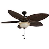 Honeywell Ceiling Fans Palm Island 52" 5 Blade Indoor / Outdoor LED Ceiling Fan Bronze