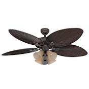 Honeywell Ceiling Fans Palm Island 52" 5 Blade 4 Light Indoor / Outdoor LED Ceiling Fan Bronze