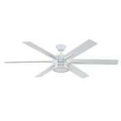 Honeywell Ceiling Fans Kaliza 56" 6 Blade Indoor LED Ceiling Fan Bright White