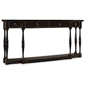 Hooker Furniture Sanctuary 72" Wide Thin Profile Dramatic Console / Sofa Table Rubbed Ebony