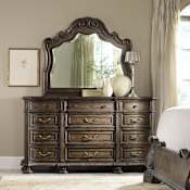 Hooker Furniture Rhapsody 73" Wide 12 Drawer Rustic Hardwood Old World Style 12 Drawer Grand Dresser Rustic Walnut