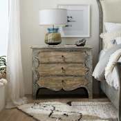 Hooker Furniture Ciao Bella 40" Wide 3 Drawer European Farmhouse Bachelors Chest Dresser Time Worn Gray / Maple