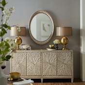 Hooker Furniture Elixir 71" Wide Contemporary Buffet Cabinet Sideboard Serene Gray Beige