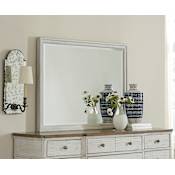 Hooker Furniture 45" W x 35" H Rectangular Wood Framed Accent Mirror Danish White