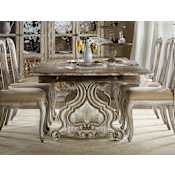 Hooker Furniture Chatelet 83-127" Long Refectory Luxury Trestle Dining Table with (2) 22" Leaves Paris Vintage
