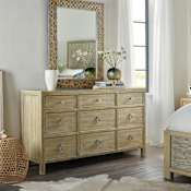 Hooker Furniture Surfrider 68" Wide 9 Drawer Coastal Casual Luxury Bedroom Chest Dresser Driftwood