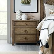 Hooker Furniture Sundance 32" Wide 3 Drawer Coastal Casual Bedroom Nightstand Cliffside Brown
