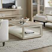Hooker Furniture Cascade 52" Wide Casual Luxury Cocktail Coffee Table with Burlap Accent Terrain Taupe