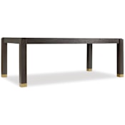 Hooker Furniture Curata 122" Contemporary Urban Dining Table - Includes (2) 20" Leaves  - Comedor Midnight Brown