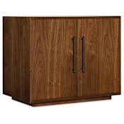 Hooker Furniture Elon 32" Wide Minimalist Craftsman 2 Door Office Cabinet Medium Walnut