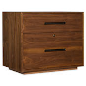 Hooker Furniture Elon 32" Wide Craftsman Style Minimalist Home Office Locking File Cabinet Medium Walnut